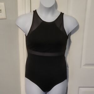 Jantzen Black Mesh Onepiece Swimsuit